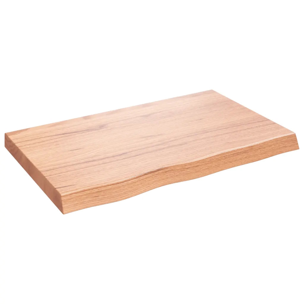 Ripiano Muro Marrone 80x50x(2-6) cm Massello Rovere Trattato 363670