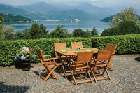 Tavolo Pieghevole da Giardino 140x82x76 cm Castiglione in Legno  di Acacia