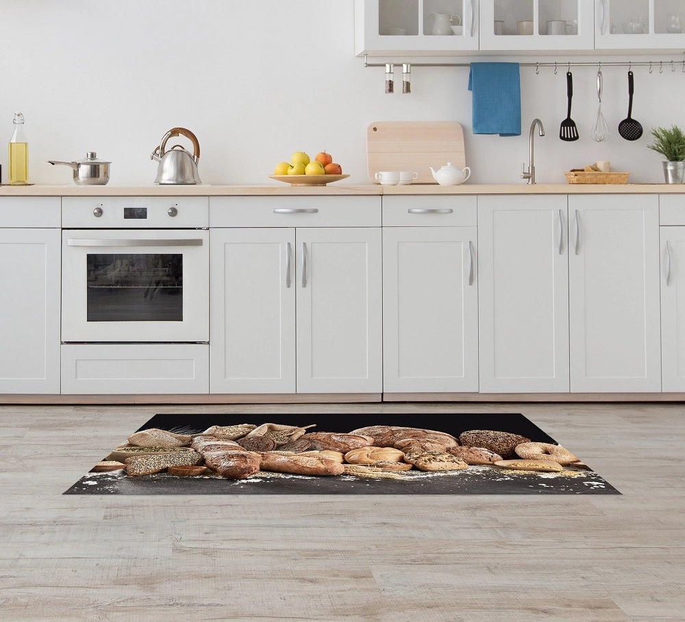 Tappeto Cucina Antiscivolo Made in Italy Passatoia Antimacchia Multiuso Corridoio Soggiorno Lavabile in Lavatrice - 50x550 - Pane