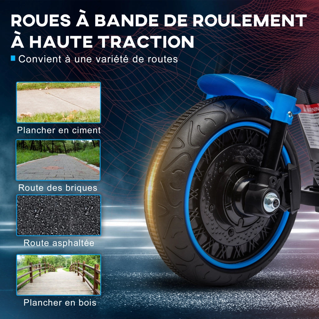 Moto elettrica per bambini 6V con faro LED 2 ruote 18-36 mesi ¨C Xylo ¨C Blu