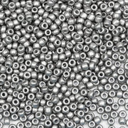 Rocailles in acciaio argentato, 3 mm, colorati, 3600 pezzi/100 g, per collane, bracciali e orecchini (perle argentate)