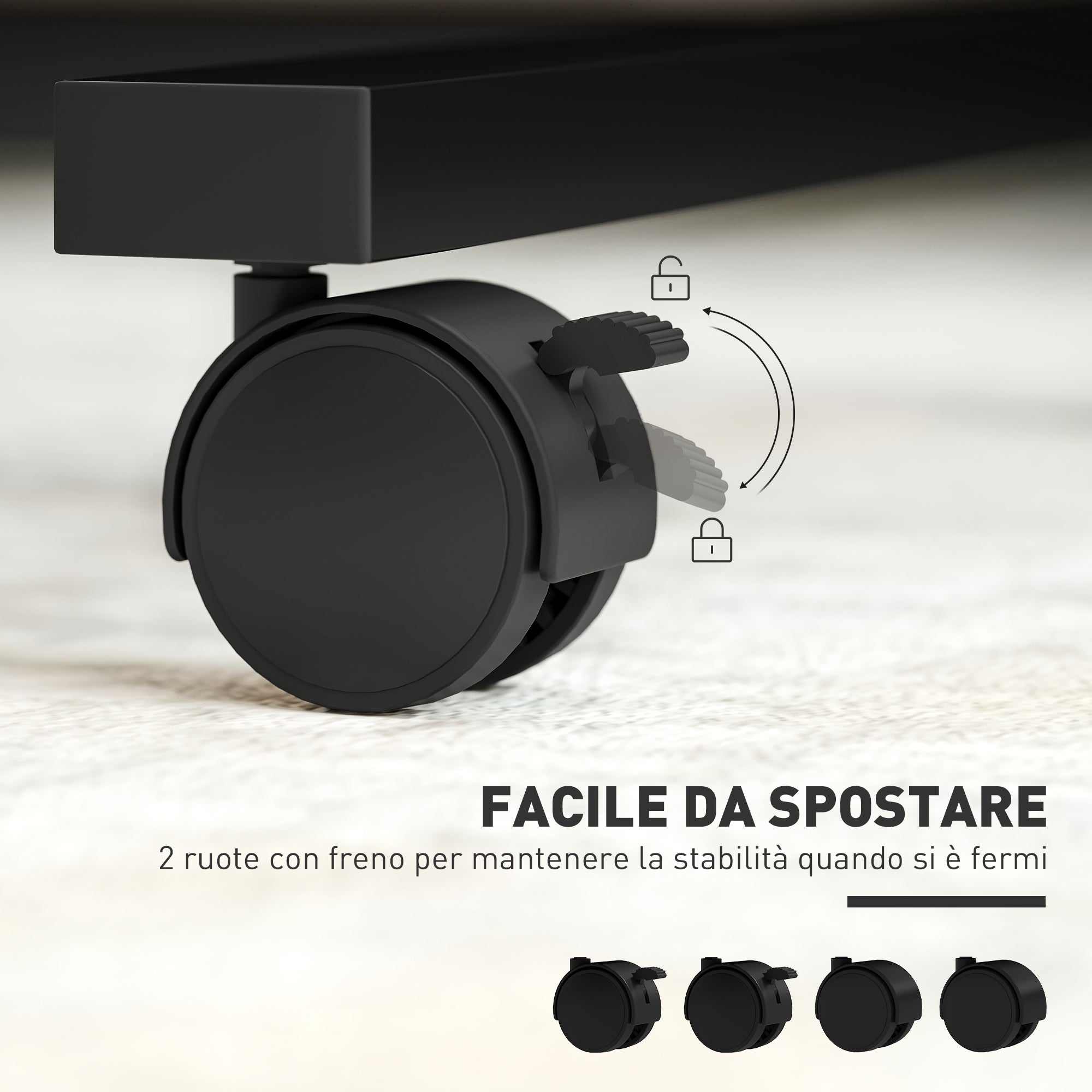 Tavolino da Divano Porta PC a Forma di C 57x40x67,5-101 cm con Piano Inclinabile in Melamina Nero