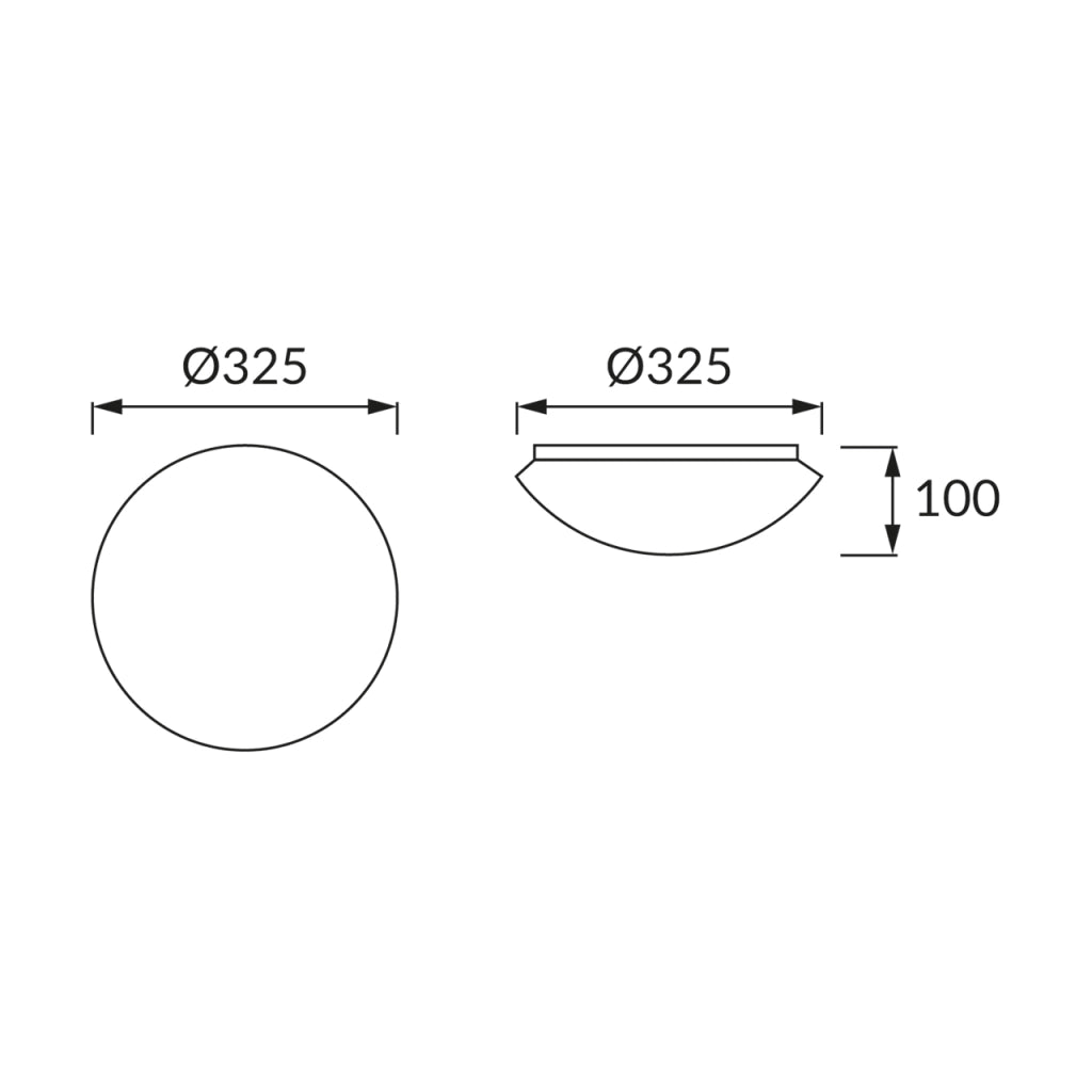 Plafoniera bagno LED tonda Ø32,5 bianca 16W 4000K Struhm