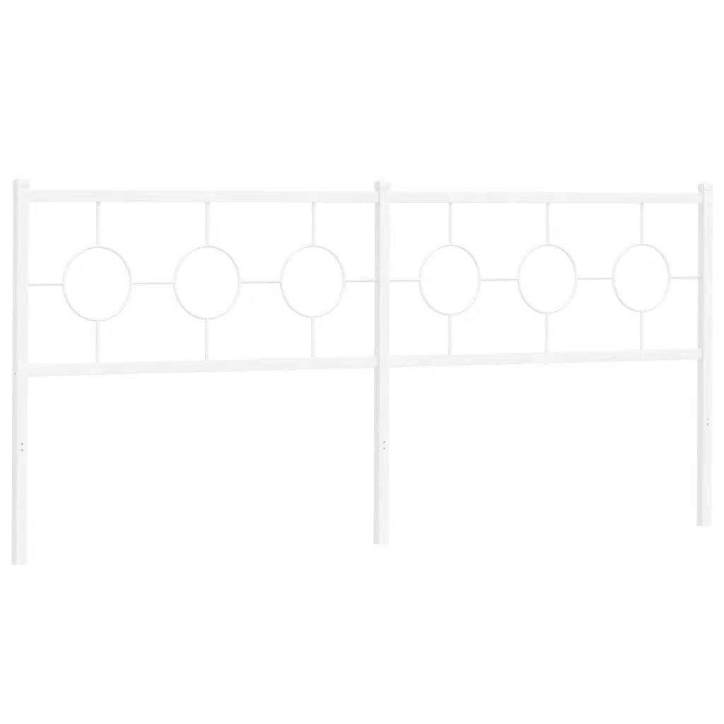 Testiera in Metallo Bianco 193 cm