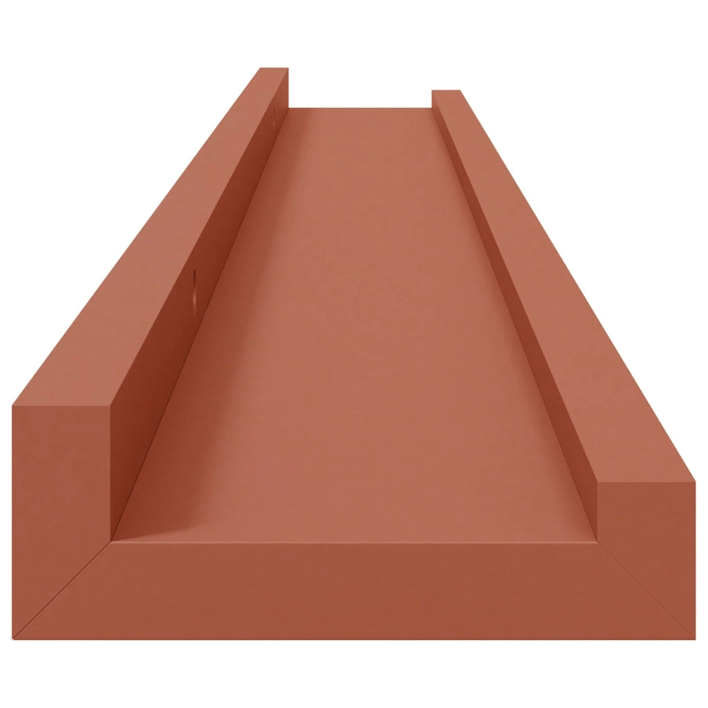 Scaffale da parete 2 pcs Rosso 80 x 9 x 3 cm Legno multistrato