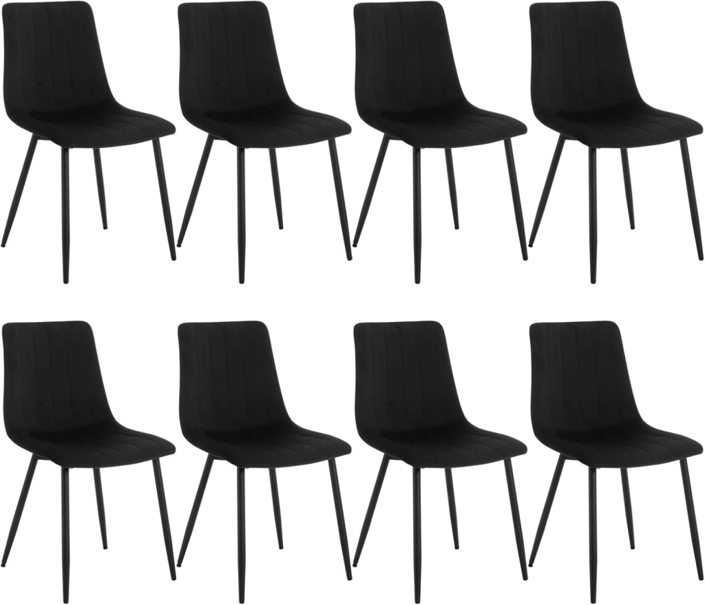 6 Sedie Sala da Pranzo, Sedie da Cucina con Shienale, senza Braccioli, Sedie in Velluto con Gambe in Metallo, Sedia per Camera da Letto, Soggiorno, Studio, Sedia da Trucco, Grigio Scuro