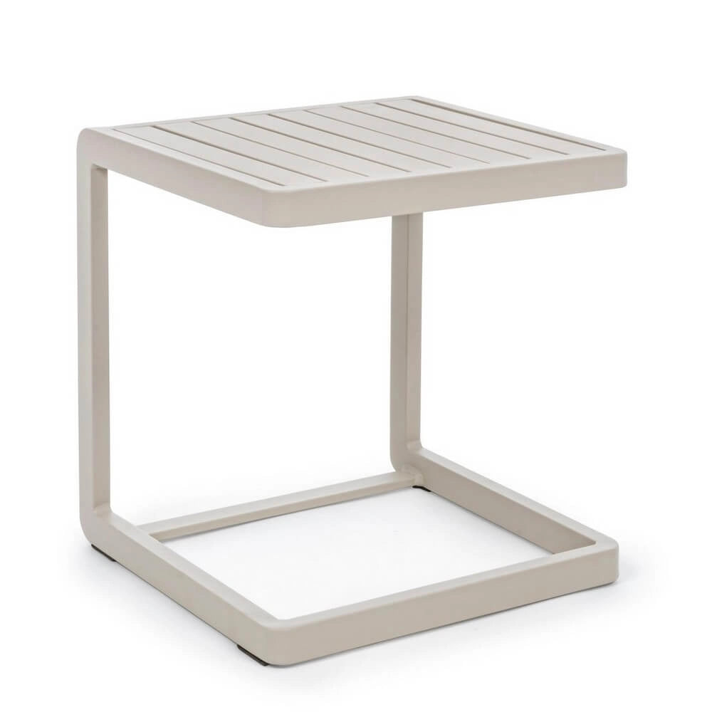 Set di 2 Tavolini da Esterno in Alluminio Verniciato 40x40x45 cm - STRONG