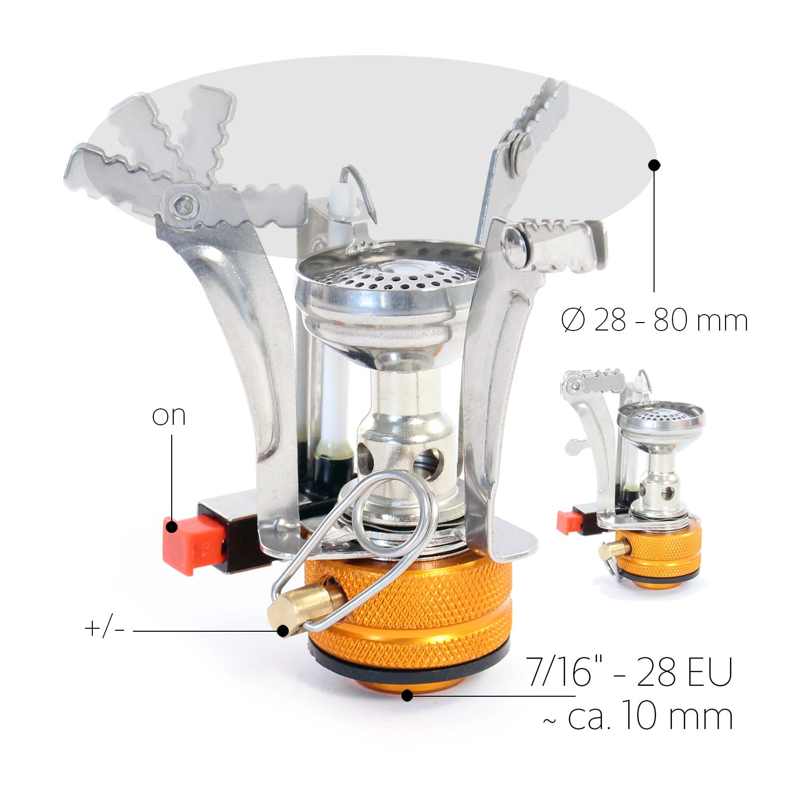 Toboli Set di stoviglie da campeggio 16 pz con posate, padelle, pentole, fornello