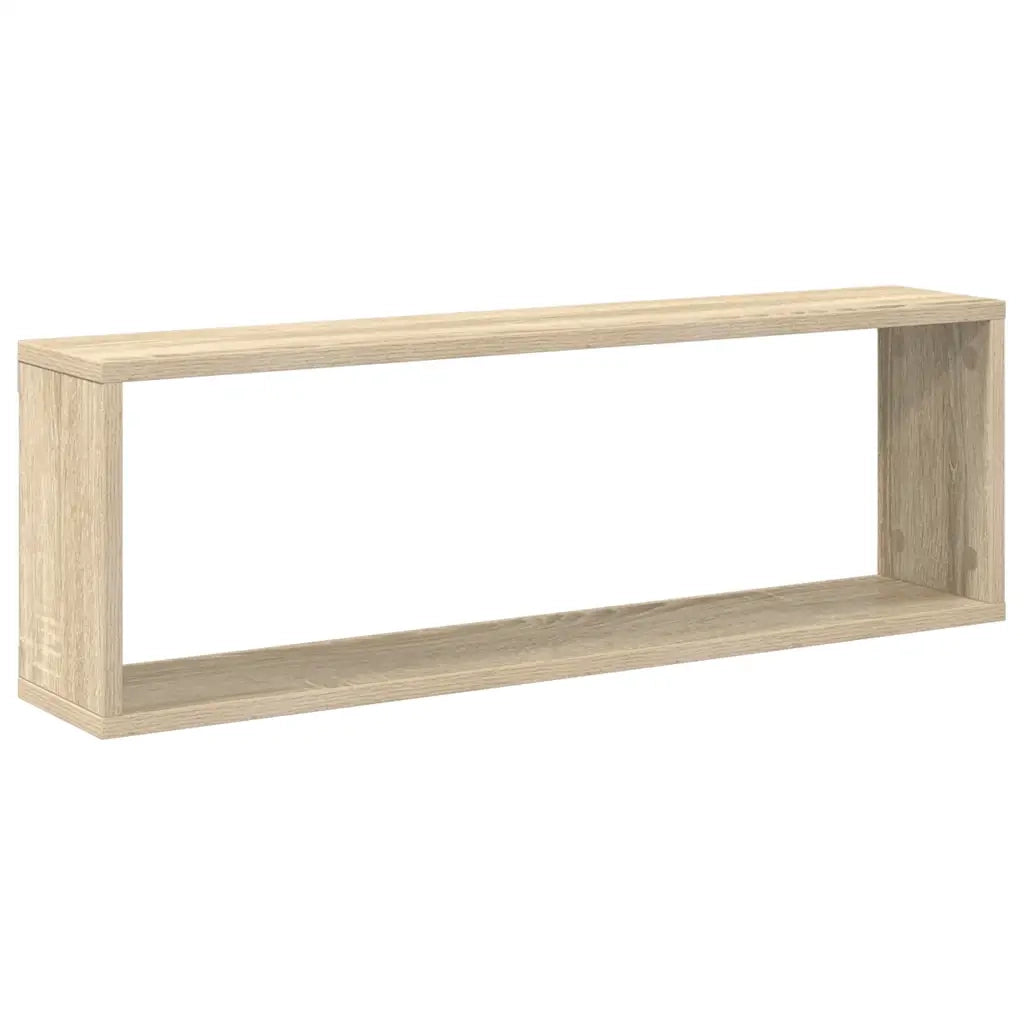 Mensole Parete Cubo 4pz-Set di 4 Scaffale a parete Rovere Sonoma 80x15x26,5cm Multistrato