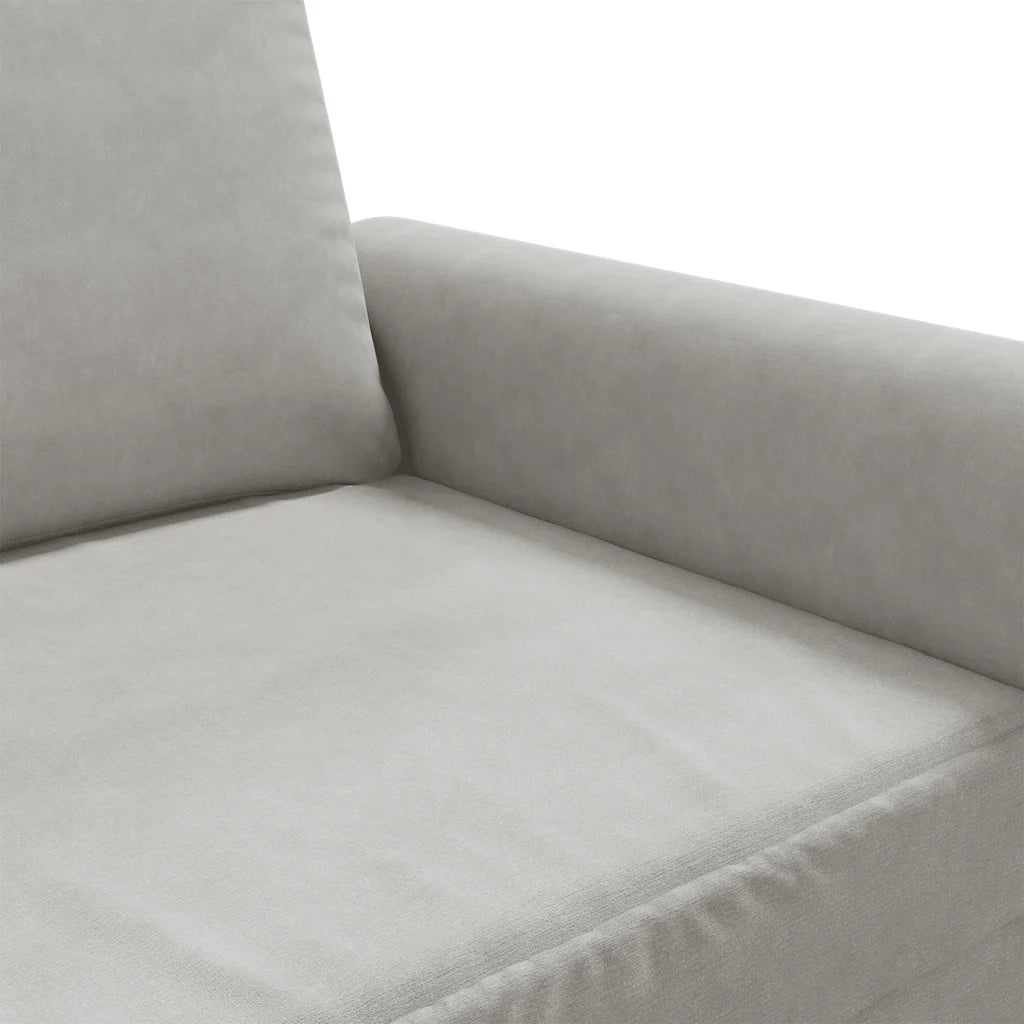 Divano a 2 Posti Grigio Chiaro 140 cm in Velluto 359529