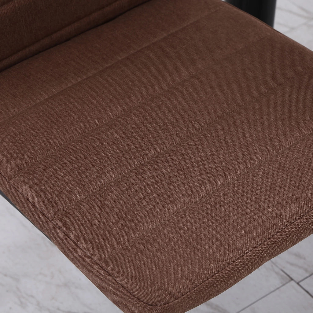 EasyComfort Set 4 Sedie Imbottite per Soggiorno o Sala da Pranzo, Sedie da Cucina Moderne, in Metallo e Tessuto Cachi