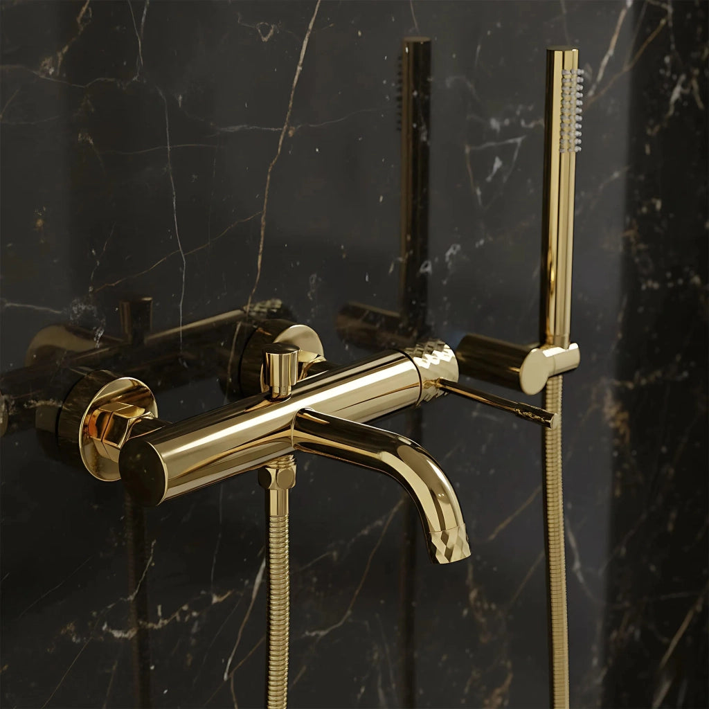 Rubinetto Da Vasca Rea Lungo Diamond Gold