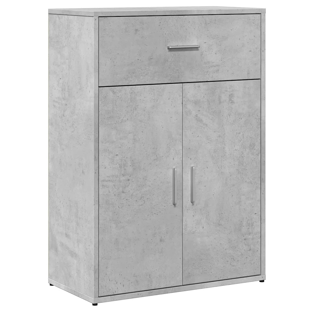 Credenza Grigio Cemento 60x30x84 cm in Legno Multistrato
