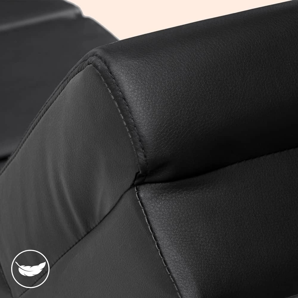 ® Poltrona Chaise Longue Funzione Massaggiante e Termica 186x89x55cm Lettino Relax Sdraio Ergonomico in Tessuto Imbottito Portata 180 kg Soggiorno Ufficio Interno Reclinabile Lettura