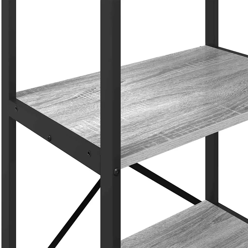 Libreria-Scaffale per Libri-Mobile di Stoccaggio Grigio Sonoma 56 x 34 x 96 cm Legno multistrato