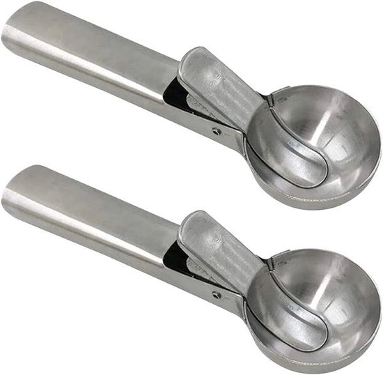 Igelato e sorbetto - Spatola in acciaio inossidabile con grilletto, manico anti-congelifatto, ideale per gelato, i gelati, il sorbetto - Qualità premium