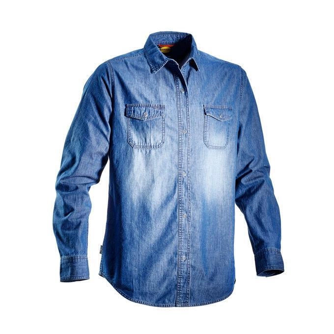 Diadora Utility 702.171663 Varsity Camicia da Lavoro Denim Stone Washed 100% Cotone 160 g-mq colore Blu
