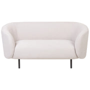 Divano 2 posti in poliestere beige e nero con gambe dorate stile glamour retrò soggiorno