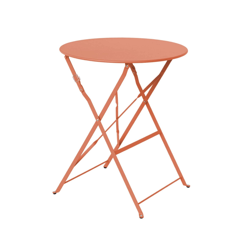 Set tavolo da giardino bistrot pieghevole in acciaio con 2 sedie,