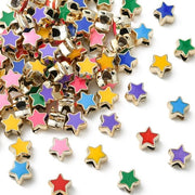 100 pezzi di perle in forma di stella, perle europee, perle a grande foro, perle in acrilico, perle per creare gioielli DIY, materiale di alta qualità