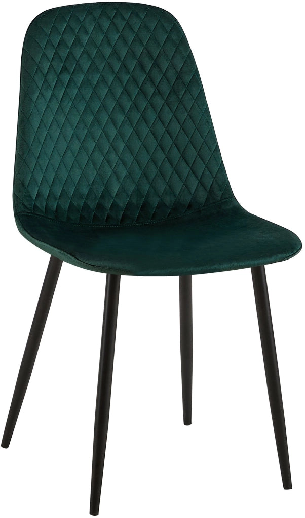 Set di 4 sedie Giverny verde,Velluto
