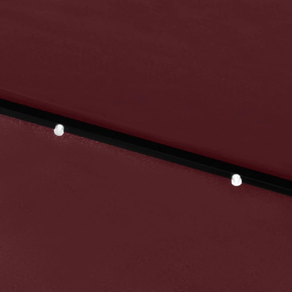 Ombrellone con LED e palo in acciaio 2 x 3 m rosso bordeaux 02_0008069