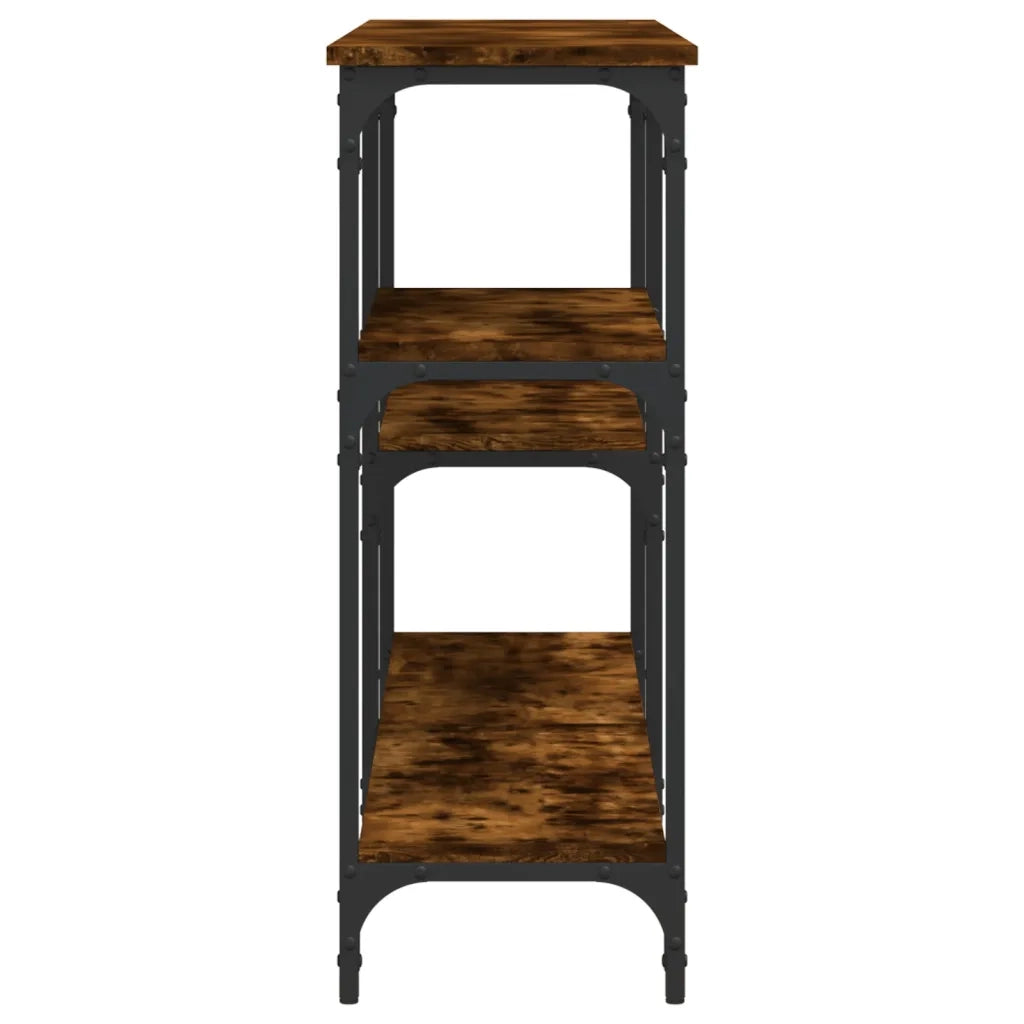 Tavolo Consolle | Tavolo d'Ingresso Rovere Fumo 160x29x75 cm in Legno Multistrato