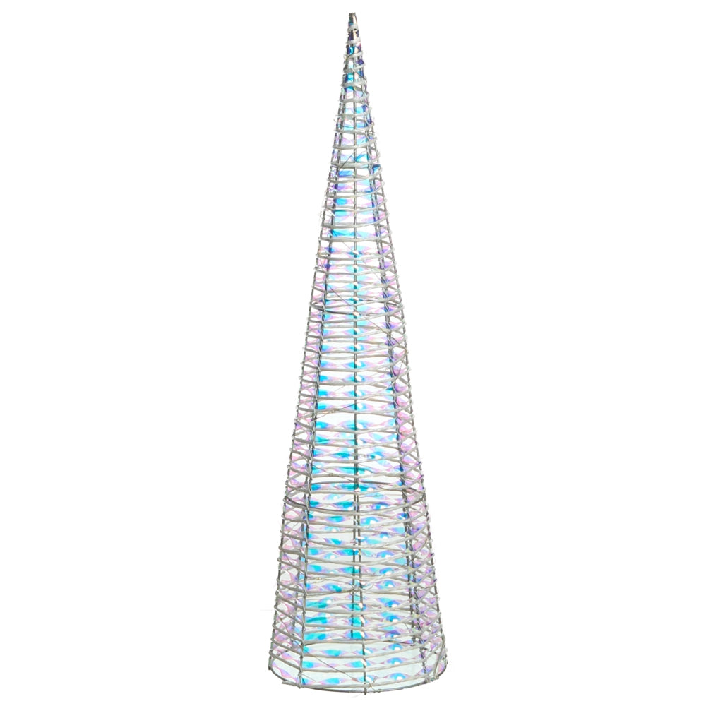 Set di 3 scatole regalo decorative natalizie con luci LED a forma di alberi bianco  Decorazioni natalizie per interni