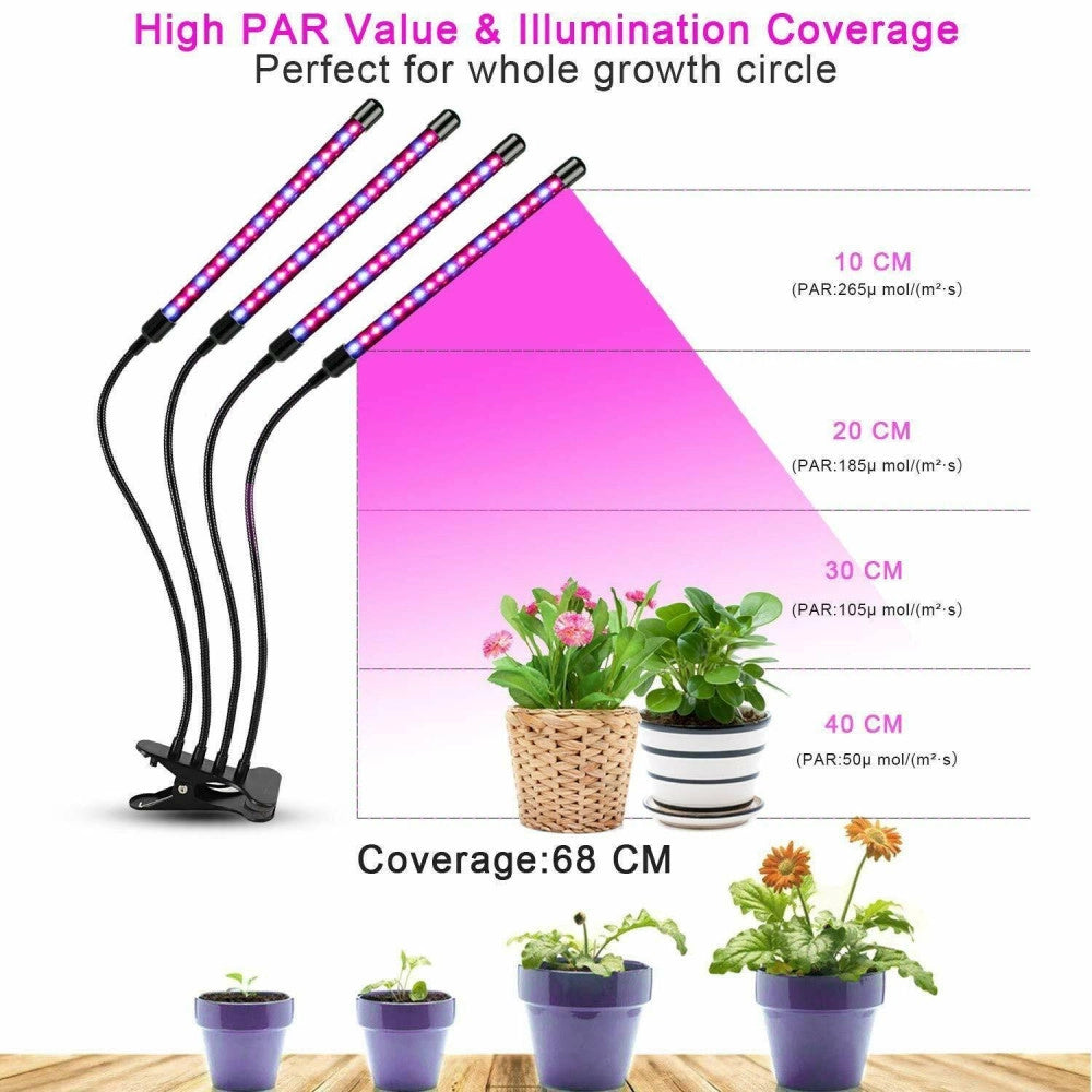 Trade Shop - Lampada Da Coltivazione Piante A Led 80 Led Flessibile Serra Coltura Idroponica -