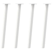 Set di 4 gambe per tavolo consolle 72 x 40 x 40 cm robuste eleganti design moderno acciaio bianco 02_0056790