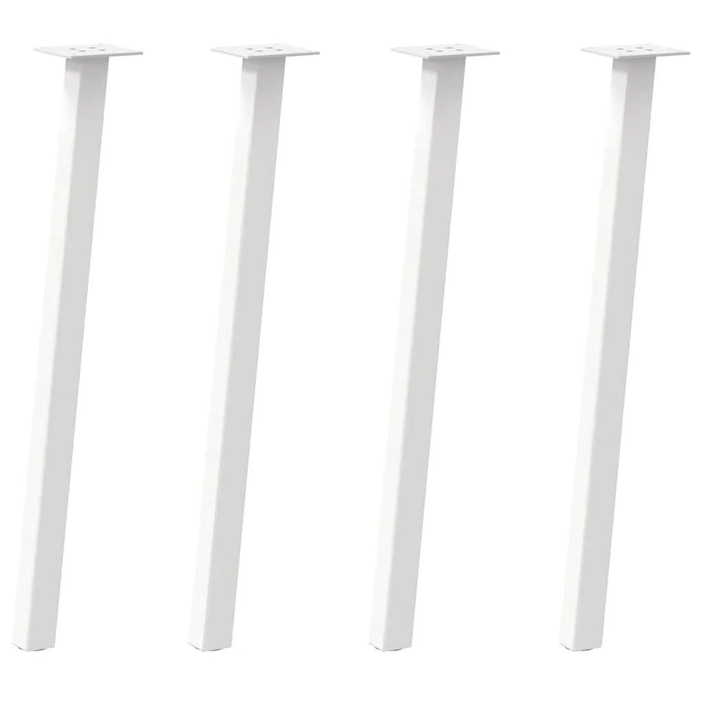 Set di 4 gambe per tavolo consolle 72 x 40 x 40 cm robuste eleganti design moderno acciaio bianco 02_0056790