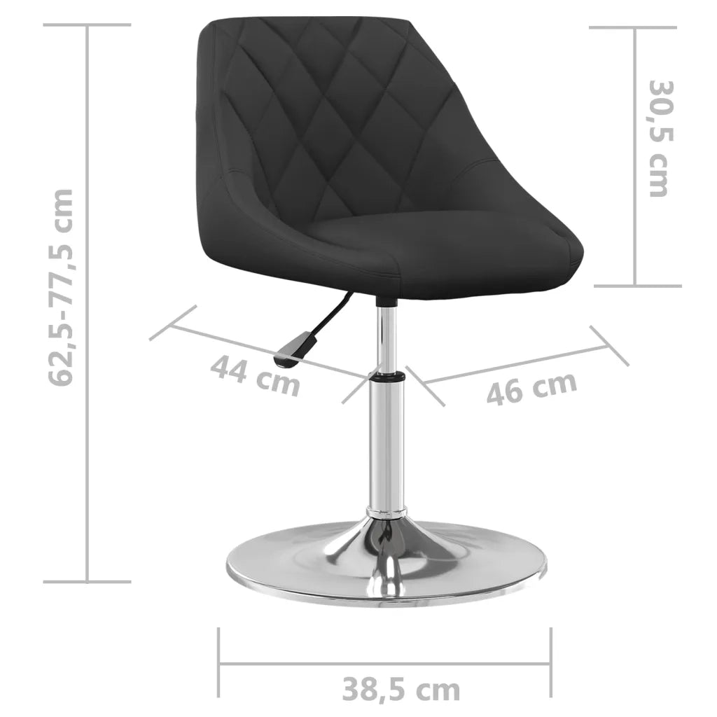 Sedie da Pranzo Girevoli 6 pz Nere in Velluto