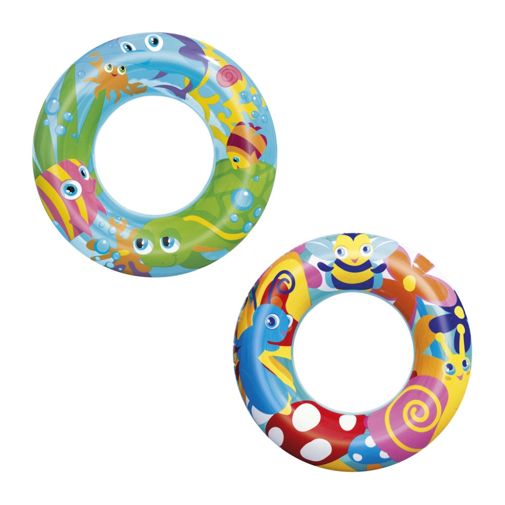 Trade Shop - Salvagente Gonfiabile Designer A Fantasia 56cm Bambini 3 Modelli Assortiti 36013 -