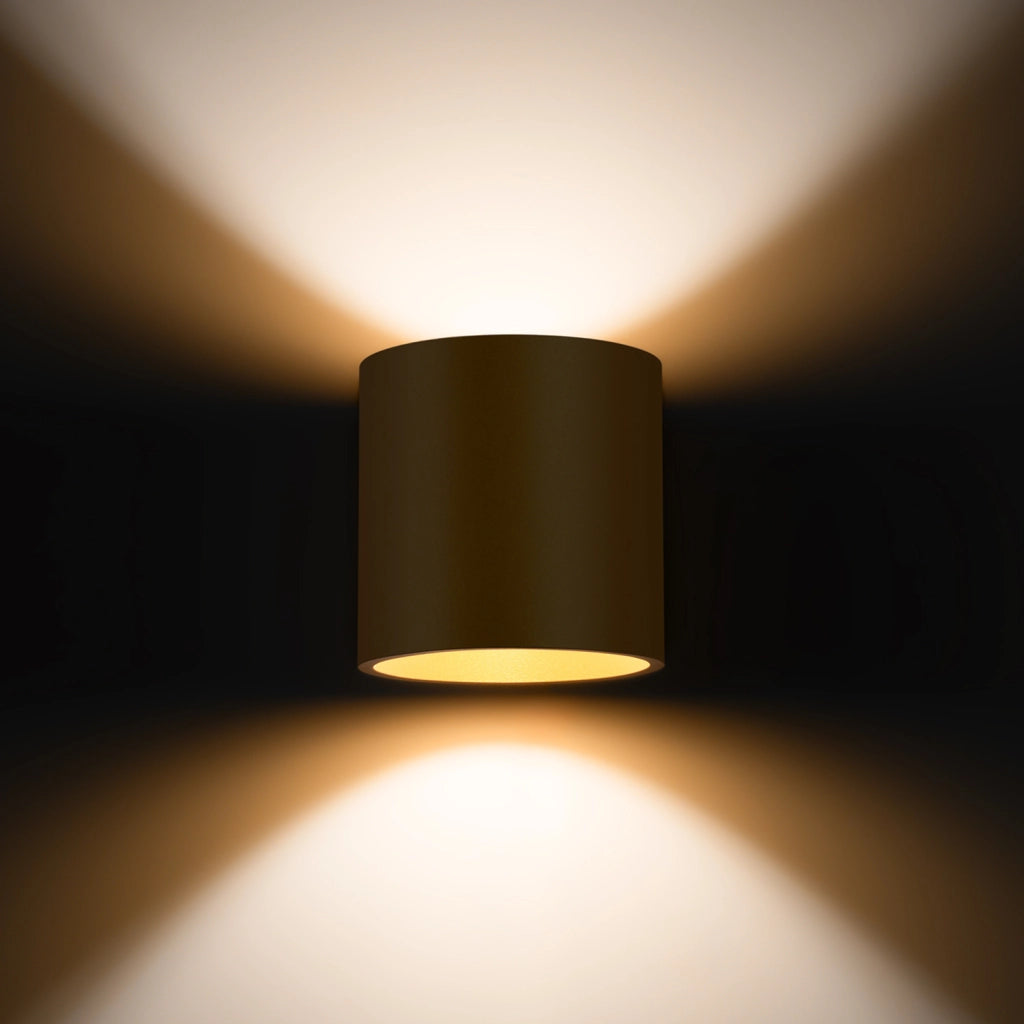 Applique RONDEO cilindro oro ottone 1xG9 8W Pure Lume