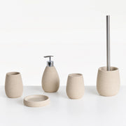 Set di accessori per il bagno beige chiaro stile elegante