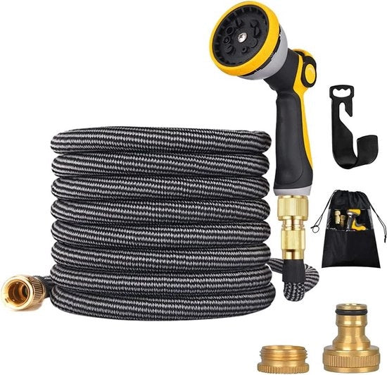 Serpentino Estensibile 20ft (60m) con 9 Funzioni Sparatore - Doppia Gomma Latex Resistente per Uso Esterno