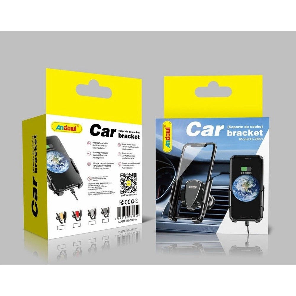 Trade Shop - Portacellulare Auto Sistema Bloccaggio Ventilazione Staffa Rotazione 360° Q-zg51 -