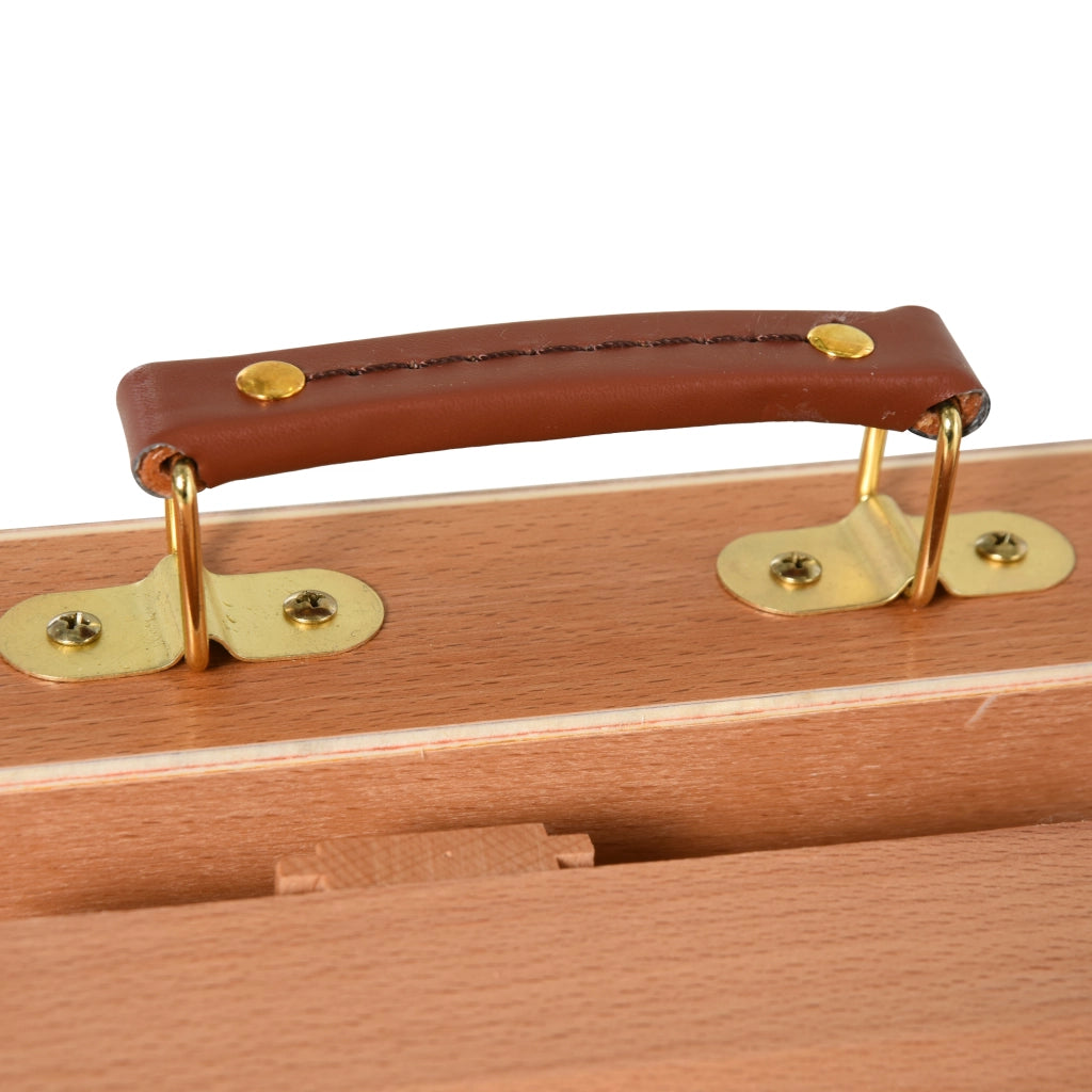 Cavalletto in Legno di Faggio ¨C zephmum ¨C Con Cassetto, Altezza Regolabile, 42x36x12.5 cm