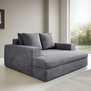 Comazzo, Divano Fisso 2 Posti Cuscini Sfoderabili, 162x167x86h cm Grigio Chiaro