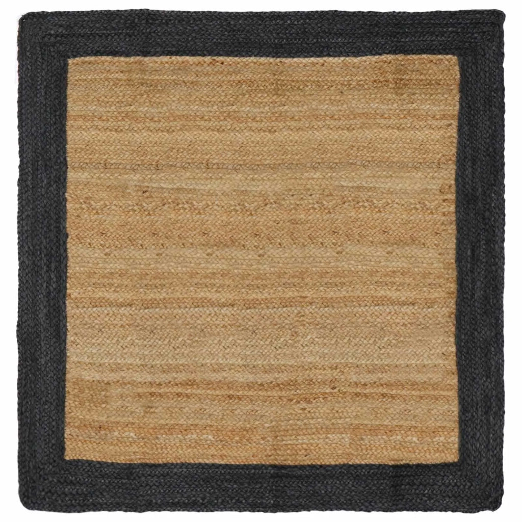 Tappeti per area Grigio Scuro 160 x 160 cm Juta