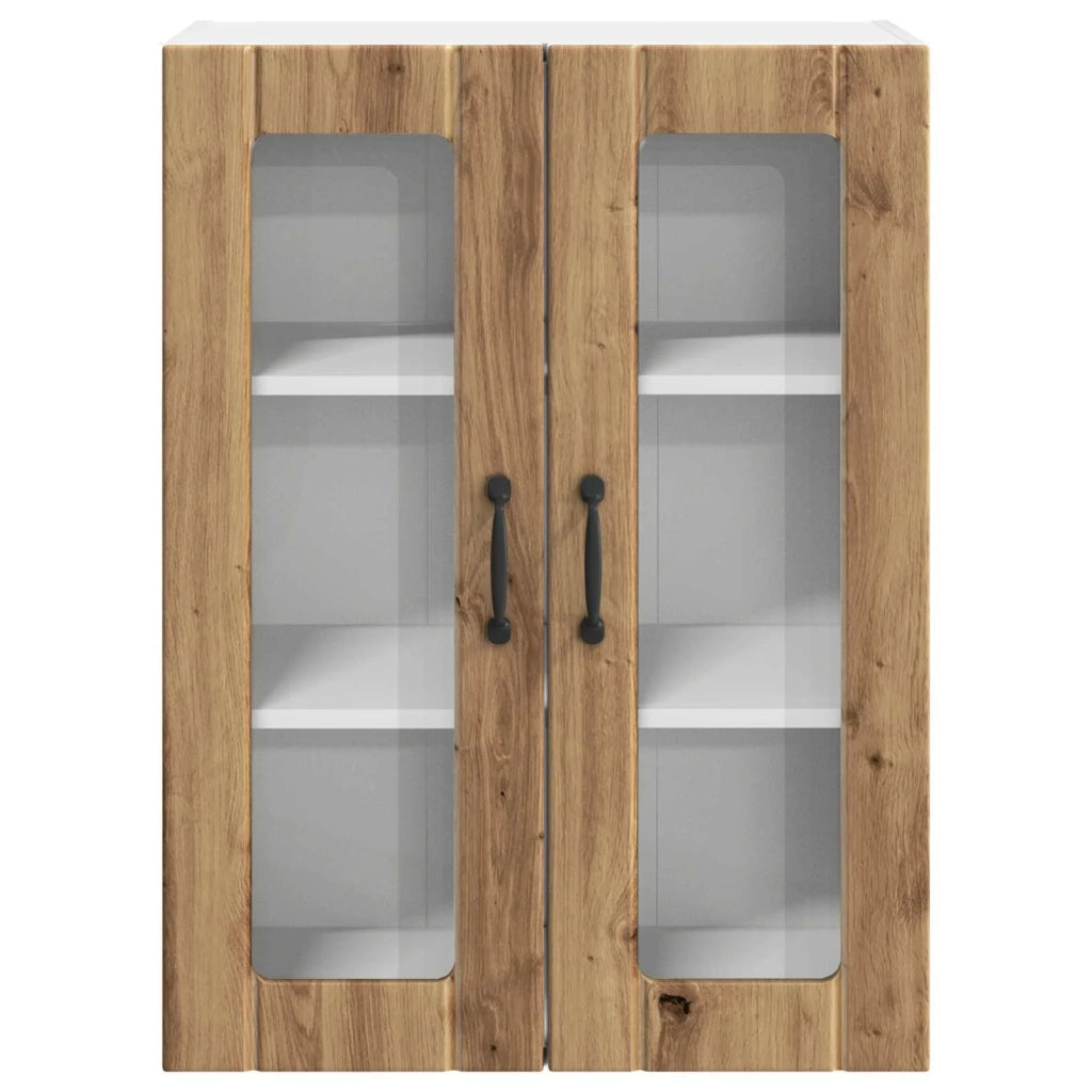 Pensile da cucina | Mobile in vetro da parete LUCCA Rovere Artigianale