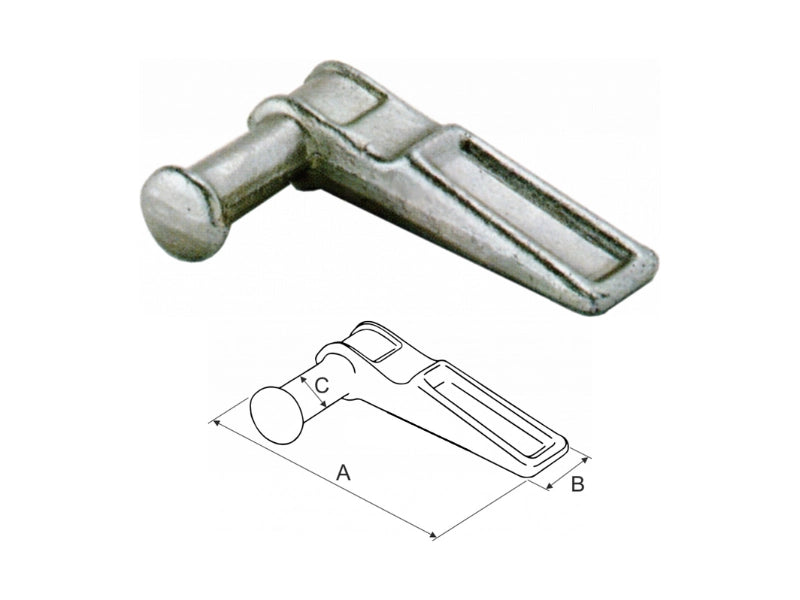 Cerniera laterale destra o sinistra diametro 20 mm Cermag 61287 e 61288 - Sinistra