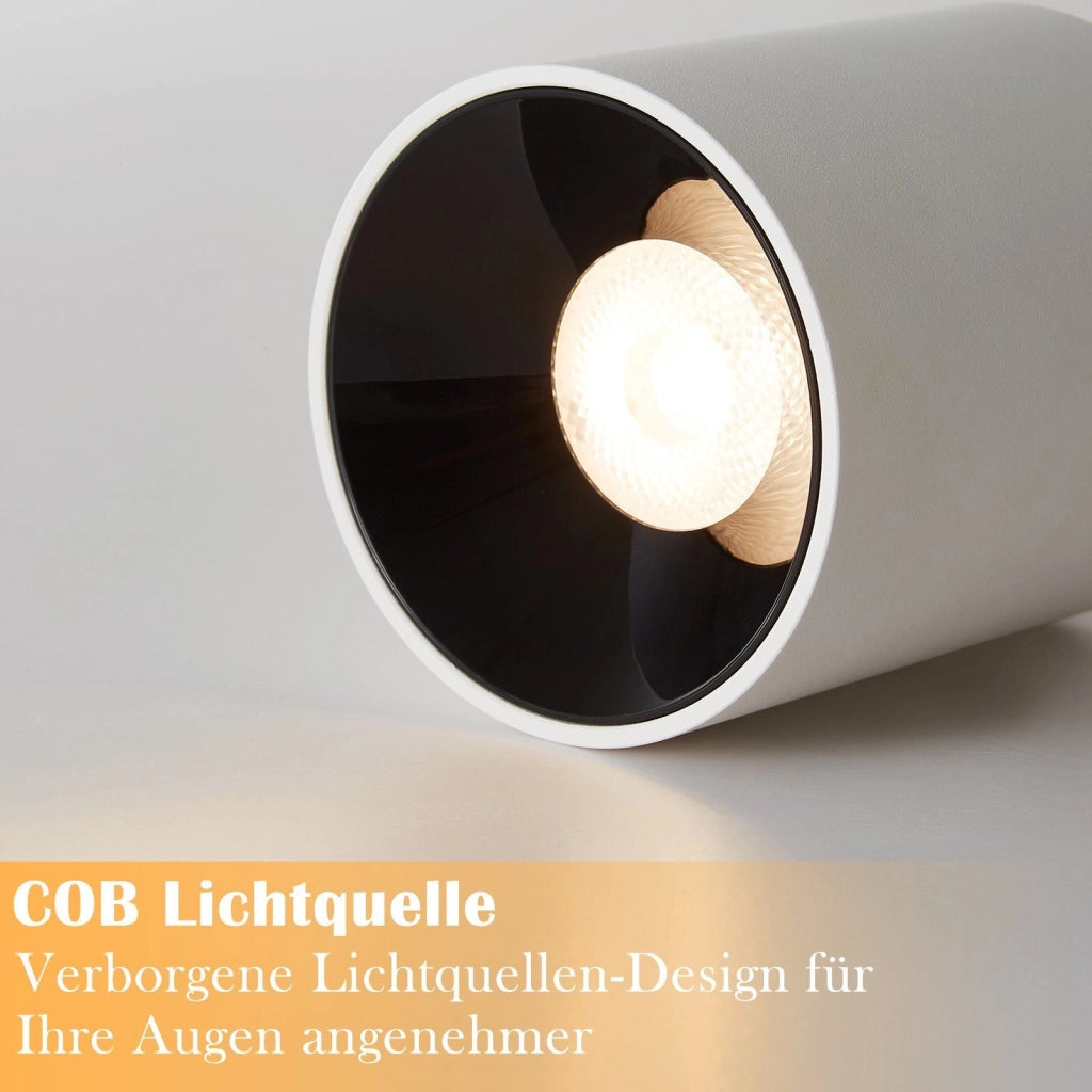 ZMH Faretto da soffitto LED da superficie 7W bianco caldo
