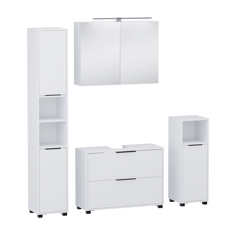 Vicco Set di mobili da bagno Bianco 4 parti