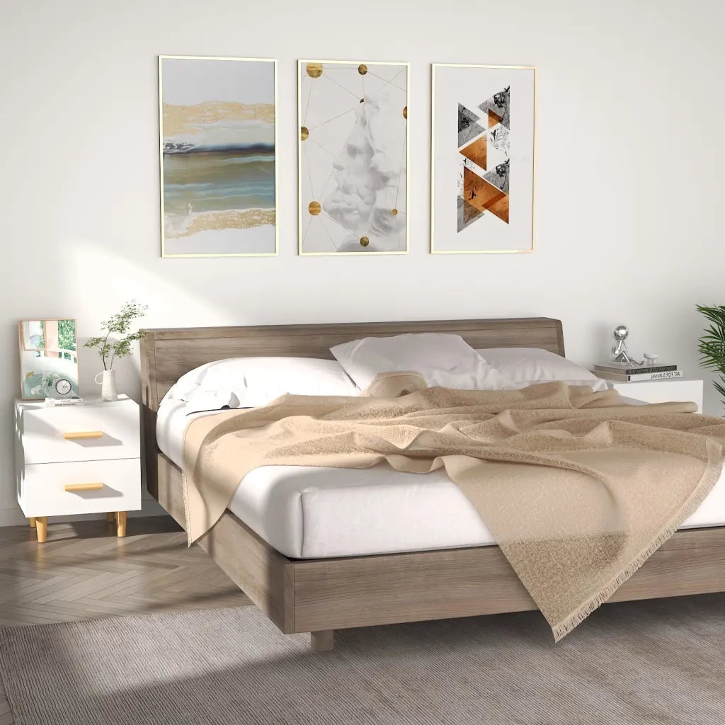 Comodini 2 pz Bianchi 40x35x47,5 cm 811971