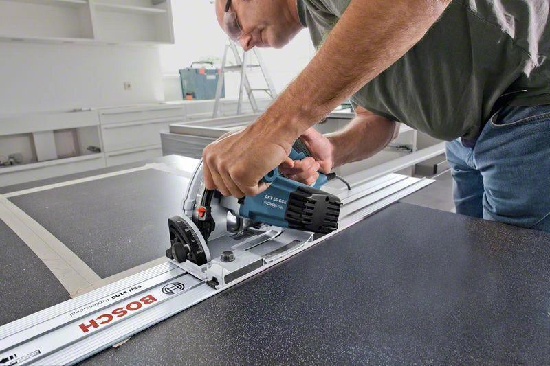 Bosch Professional 0601675001 GKT 55 GCE Sega a immersione 1400 W 165 mm velocita' regolabile con sistema aspirazione polvere colore Nero