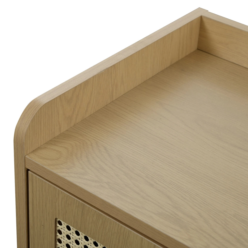 Mobile contenitore a 2 ante in rovere chiaro 80x105x35 cm