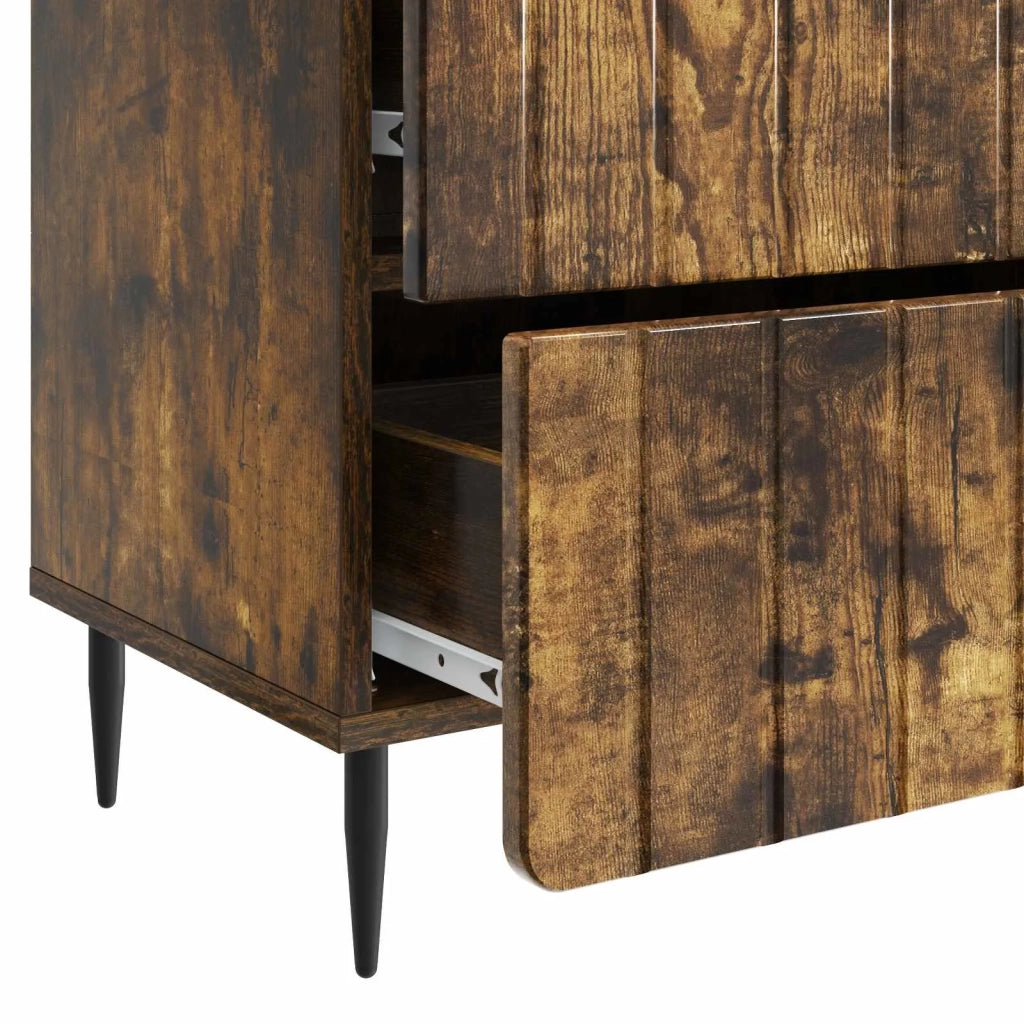 Armadio da Notte Rovere Fumo 62 x 34,5 x 49,5 cm 894320