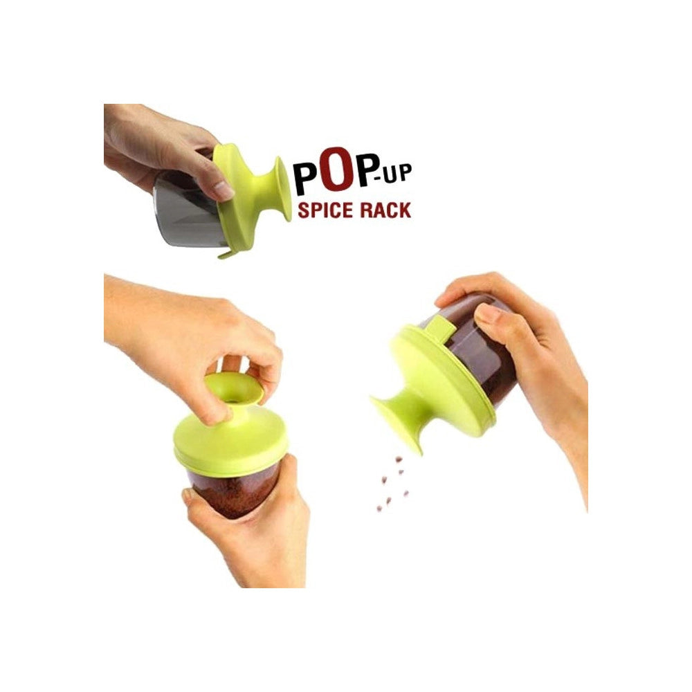 Trade Shop - Contenitore Porta Spezie Organizer 6 Barattoli Pop Up Spice Rack Albero Vita -