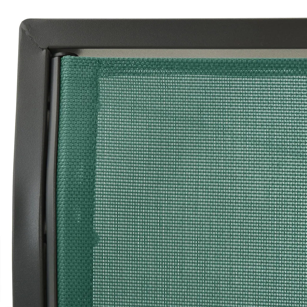 Panca a Dondolo da Giardino Verde 170 cm Textilene e Acciaio CFW1500478
